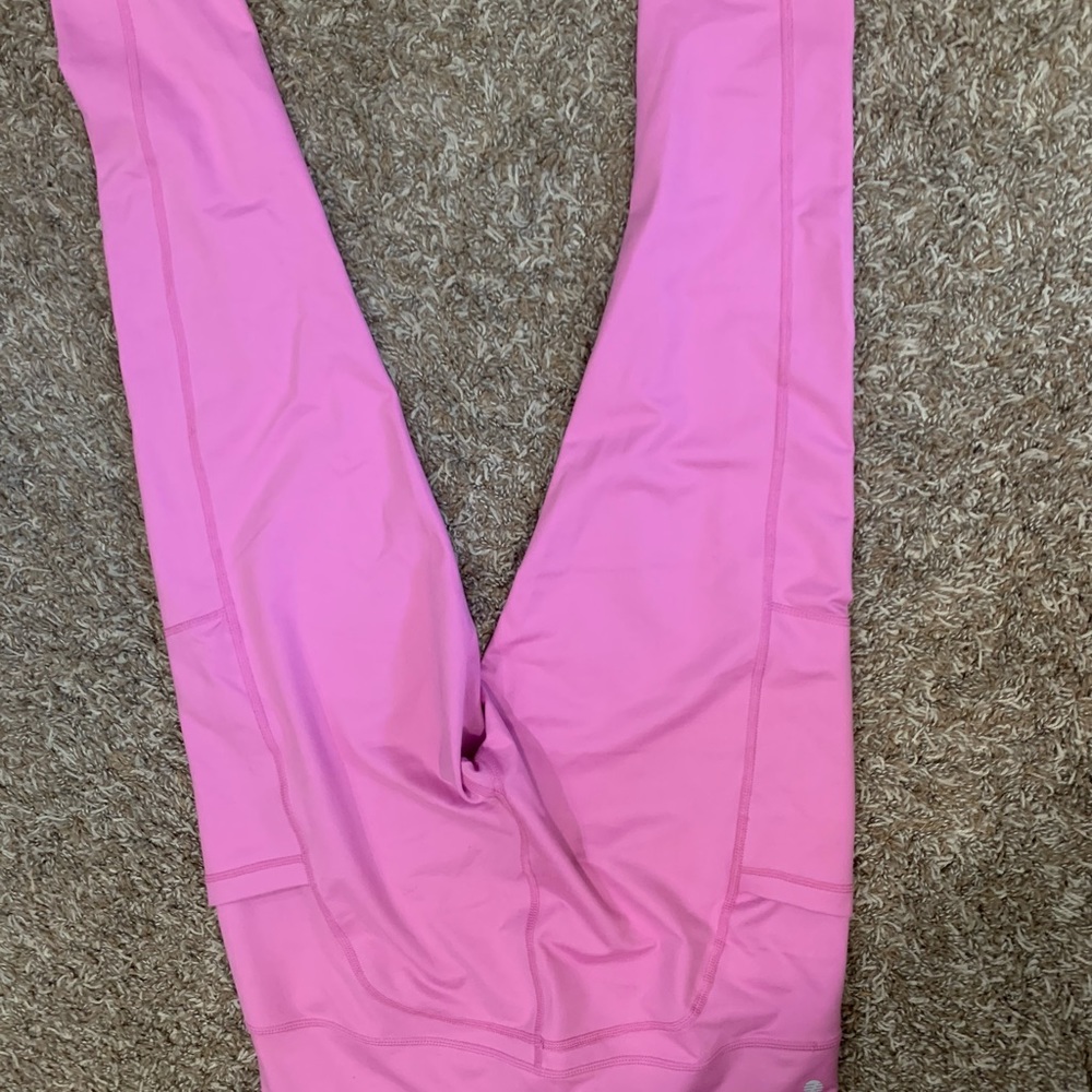 Zella pink athletic leggings with phone pockets